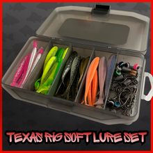 Load image into Gallery viewer, Lure fishing Texas Rig Kit-Fishing gift set-76 Piece Set-Soft artificial Lures for Jig and Texas Rig Fishing.