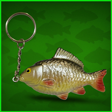 Load image into Gallery viewer, Common Carp Keyring- Carp fishing Keychain- (Silver Version)