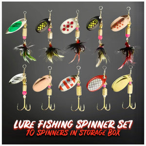 Spinner Lures Set. 10 Spinners(Set 1) - FiSH i UK