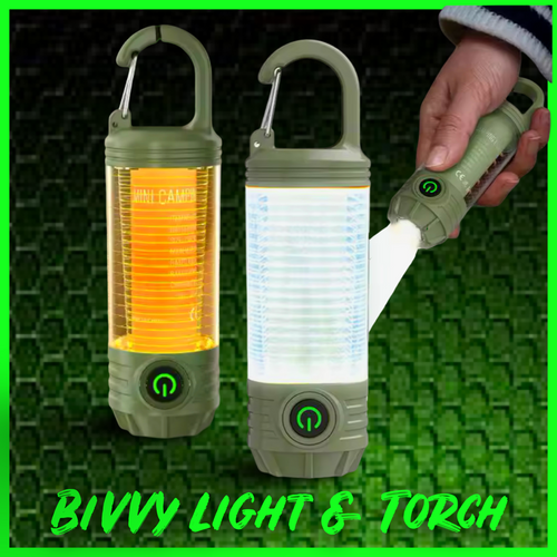 Compact Rechargeable Bivvy Light and Torch. - FiSH i UK