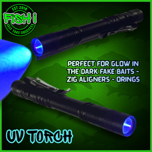 Load image into Gallery viewer, UV Torch 395nm – Glow in the Dark Bait, Zig Aligners &amp; O-Rings Charger