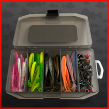 Load image into Gallery viewer, Lure fishing Texas Rig Kit-Fishing gift set-76 Piece Set-Soft artificial Lures for Jig and Texas Rig Fishing.