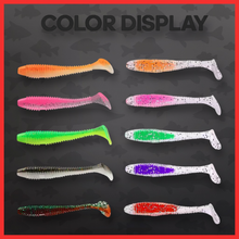 Load image into Gallery viewer, 61pc Soft Lure Fishing Kit – T-Tail Jighead &amp; Texas Rig Set-Fish i Tackle Predator kit.