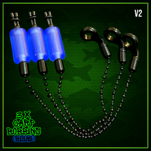 Load image into Gallery viewer, 3 x Bobbins Bite Indicators In BLUE Colour -Version 2-(New for 2026) V2