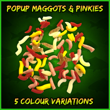 Load image into Gallery viewer, Pop-Up Maggots &amp; Pinkies – Mixed Colours – 50 Pack