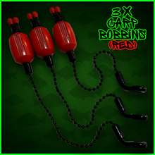 Load image into Gallery viewer, 3x Bobbins Bite Indicators In Bright Red-Version 3-(RED) V3