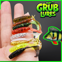 Load image into Gallery viewer, Mixed Grub lures with 1g jig heads.100 Piece Set. - FiSH i UK