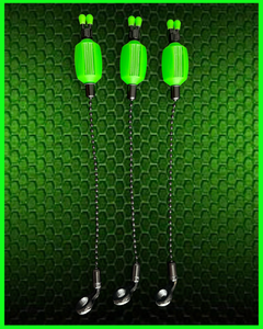 3x Bobbins Bite Indicators In Fluoro Green-Version 3-(New for 2025)