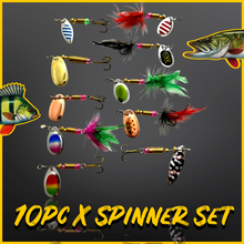 Load image into Gallery viewer, Spinner Lure Set.10 Spinners (Set 4)