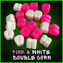 Load image into Gallery viewer, Buoyant Mixed Double Corn in Pink &amp; White- Fake Sweetcorn-20 Per Pack-Artificial Corn Carp Baits.