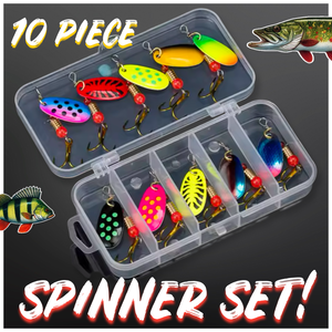 Spinner Lure Set. 10 Spinners(Set 2) - FiSH i UK