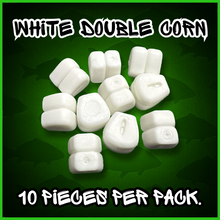 Load image into Gallery viewer, Buoyant Double Corn in White Colour-Double Sweetcorn Fake Bait Artificial Corn For Carp Fishing -10 Per Pack.