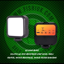 Load image into Gallery viewer, 62 LED Self Take Video Light For Night Fishing Carp Fishing Photography.