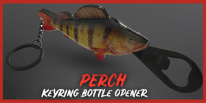 Perch Fish Bottle Opener Keyring – Realistic Perch Keychain – Lure Fishing - Predator Fishing. - FiSH i UK