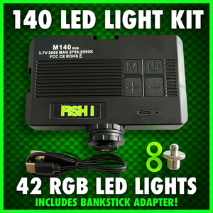 140 LED RGB VIDEO LIGHT WITH COLD SHOE PHONE HOLDER KIT!