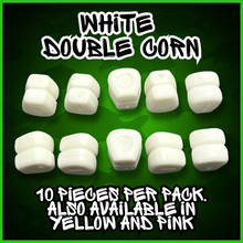 Load image into Gallery viewer, Buoyant Double Corn in White Colour-Double Sweetcorn Fake Bait Artificial Corn For Carp Fishing -10 Per Pack.