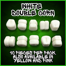 Load image into Gallery viewer, Buoyant Double Corn in White Colour-Double Sweetcorn Fake Bait Artificial Corn For Carp Fishing -10 Per Pack.