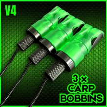 Load image into Gallery viewer, 3 x Bobbins Bite Indicators In Fluoro Green -Version 4-(New for 2025)