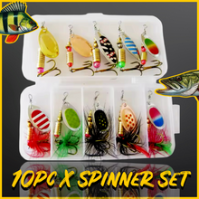 Load image into Gallery viewer, Spinner Lure Set.10 Spinners (Set 4)