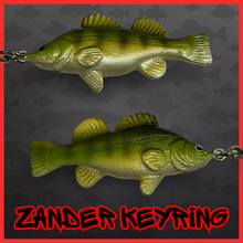 Load image into Gallery viewer, Zander Keyring. Predator Fishing Keyring. ⭐️⭐️ NEW COLOUR ⭐️⭐️