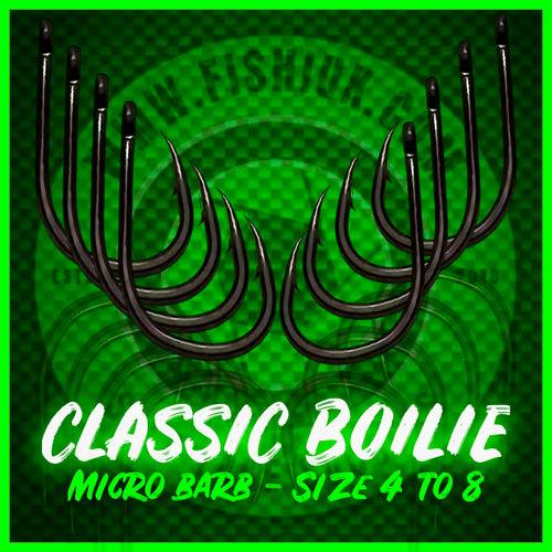 Wide Gape Classic Boilie Style Carp Hooks.Micro Barbed - FiSH i UK