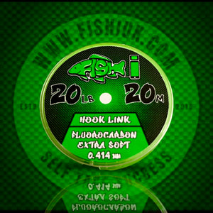 Fluorocarbon Hooklink in 20lb. 20m Spool. Soft HookLink/Boom - FiSH i UK