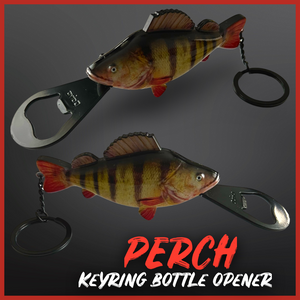 Perch Fish Bottle Opener Keyring – Realistic Perch Keychain – Lure Fishing - Predator Fishing. - FiSH i UK