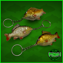 Load image into Gallery viewer, Carp Keyring’s-All 3 of Our Carp keyrings-Common Carp &amp; Mirror Carp.