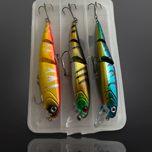 Load image into Gallery viewer, Jointed Lure Set. 3 x Lures per set in Clear plastic storage box.(Set2)
