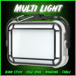 “MULTI” LED Video Self Take Light.Bivvy Light.Power Bank Rechargeable