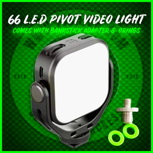 PiVot 66 L.E.D Self Take Video Light Inc Bankstick Adapter. - FiSH i UK