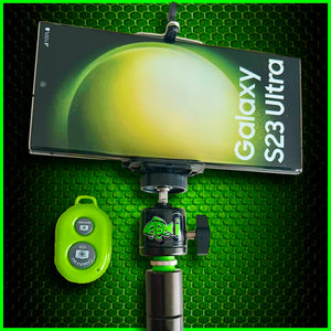 Phone Holder & Bluetooth Remote.