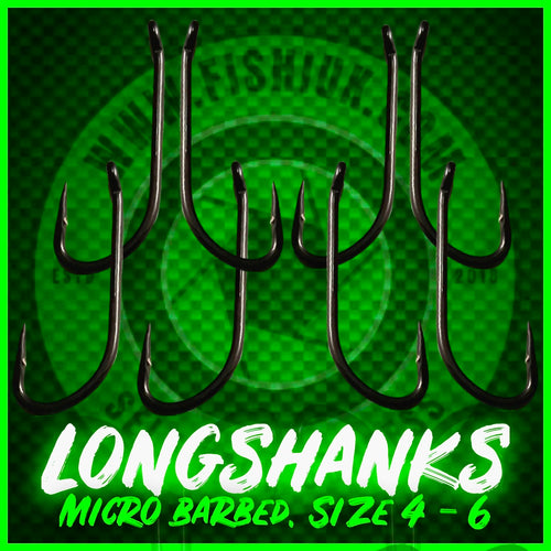 Wide Gape LongShanks Carp Hooks.. Offset point. - FiSH i UK