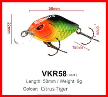 Load image into Gallery viewer, Crankbait Snoop eyes Shallow Diving Lure
-5.5CM-9g-Various Colours Available!