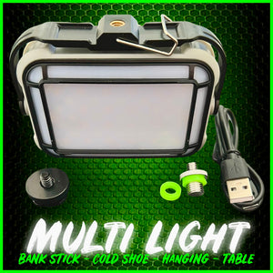 “MULTI” LED Video Self Take Light.Bivvy Light.Power Bank Rechargeable