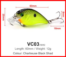 Load image into Gallery viewer, 60mm-12G-Crankbait.Shallow Diving Lure -Various Colours Available!