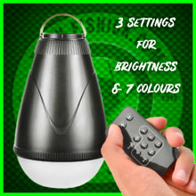 Load image into Gallery viewer, Bivvy light With Rgb lighting. various colours. Inc Remote.Rechargeable - FiSH i UK
