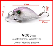 Load image into Gallery viewer, 60mm-12G-Crankbait.Shallow Diving Lure -Various Colours Available!