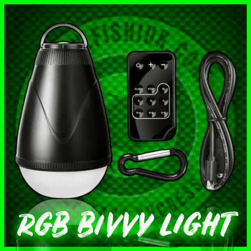 Bivvy light With Rgb lighting. various colours. Inc Remote.Rechargeable - FiSH i UK