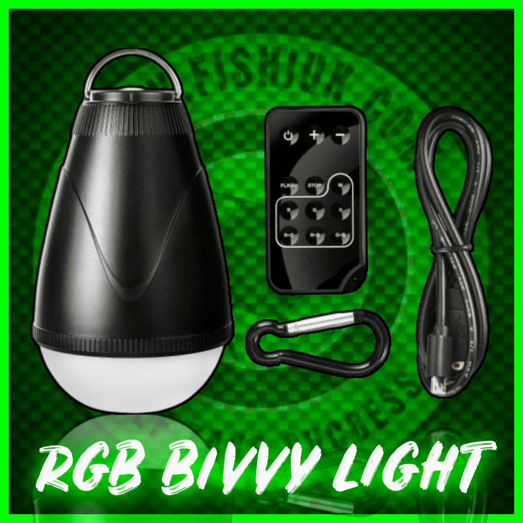 Bivvy light With Rgb lighting. various colours. Inc Remote.Rechargeable - FiSH i UK
