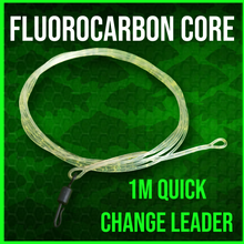 Load image into Gallery viewer, Fluorocarbon Core Leader with Quick Change Swivel-Carp Fishing Terminal Tackle.