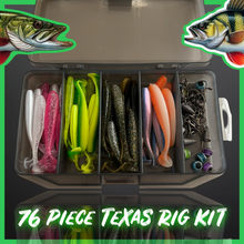 Load image into Gallery viewer, Lure fishing set. fishing gift. fishing gift set. 76 pcs. Soft artificial lures for jigging and Texas rig. - FiSH i UK