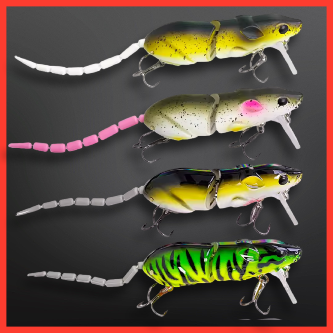 85mm Rat/Mouse Lure Floating 15.5g.Various Colours Available! Surface Pike Fishing!
