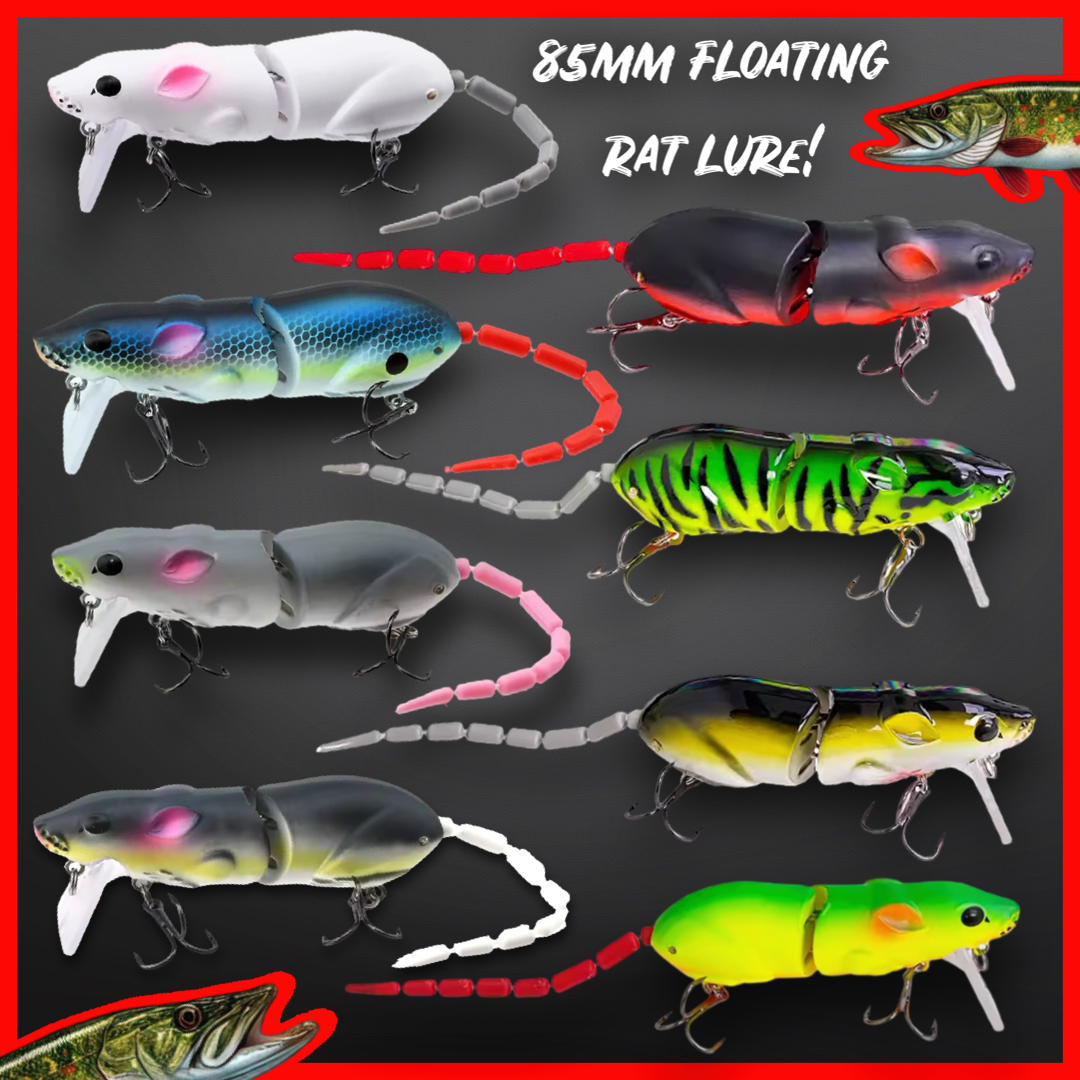 chinese plastic mice fishing lure 85mm Rat/Mouse Lure Floating 15.5g.Various Colours Available! Surface – FiSH  i TACKLE