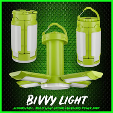 Load image into Gallery viewer, Rechargeable Bivvy Quad Light with power bank option