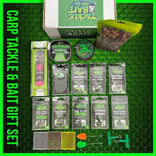 Carp Tackle And Bait Gift Set.Carp Fishing Terminal Tackle & Pellets Popup Boilies