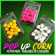 Load image into Gallery viewer, Pop up Corn with bait stop slot. 15 Per Pack! - FiSH i UK
