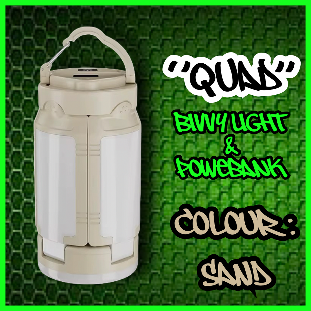 Rechargeable Bivvy ‘Quad’ Light with Emergency PowerBank Option! - FiSH i UK