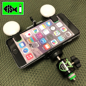 Phone Holder With Dual Clip On L.E.D Lights. - FiSH i 