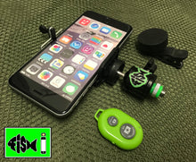 Load image into Gallery viewer, Phone Holder With Bluetooth Remote And Wide Angle Lens. - FiSH i 